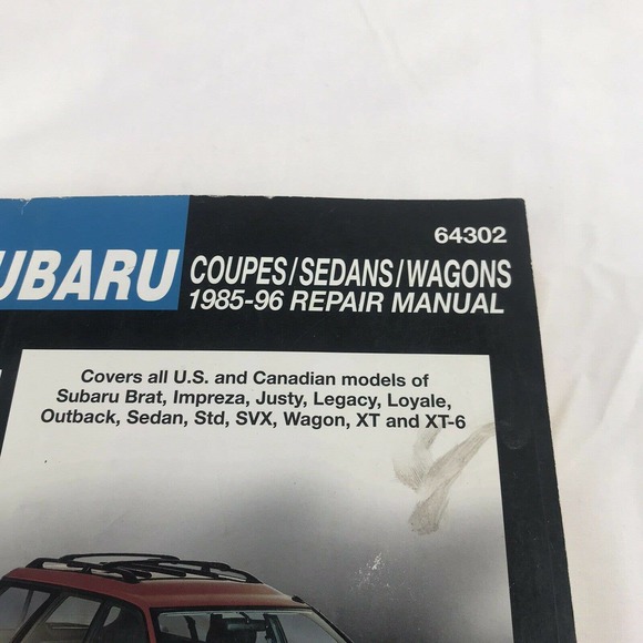 CHILTON 64302 SUBARU COUPES/‎ SEDANS / WAGONS 1985-96 REPAIR MANUAL 035675082594 - Picture 2 of 10